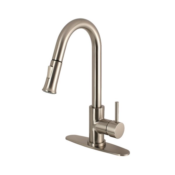 Gourmetier LS8628DL Concord Single-Handle Pull-Down Kitchen Faucet, Brushed Nickel LS8628DL